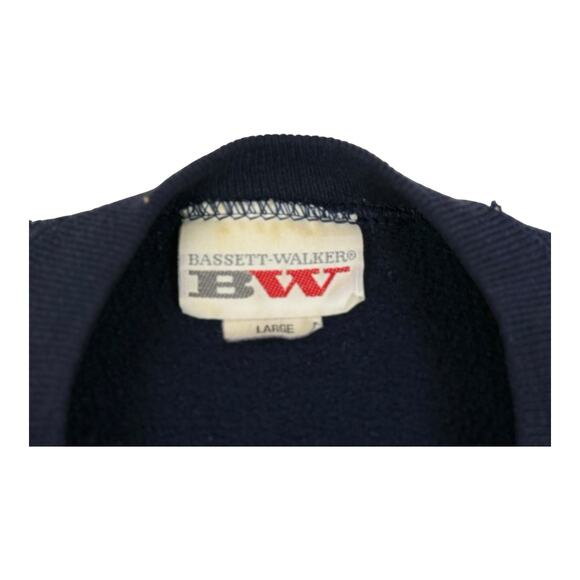 Vintage Lee Denim Large Crewneck Sweatshirt 70s 80s Made in USA Navy Blue - Picture 11 of 11